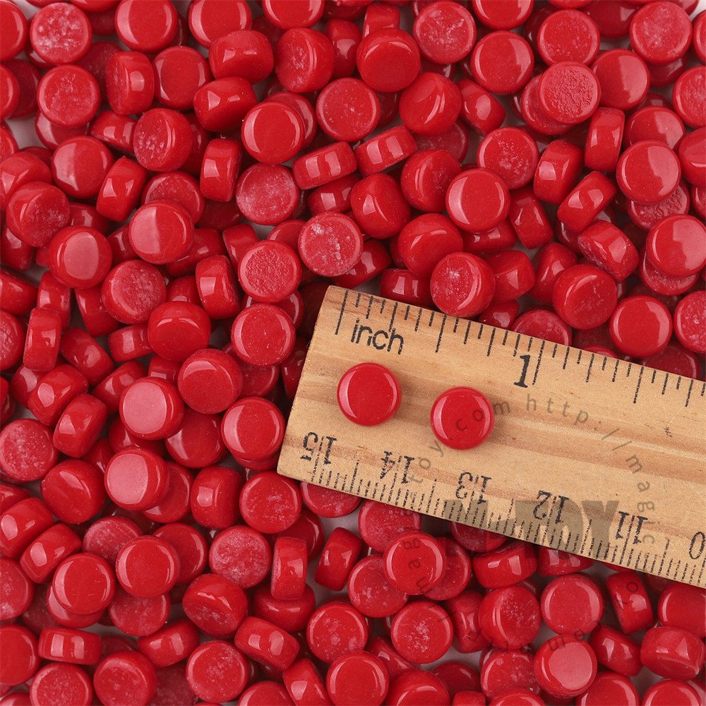 Red Mini Round Glass Mosaic 8SR16