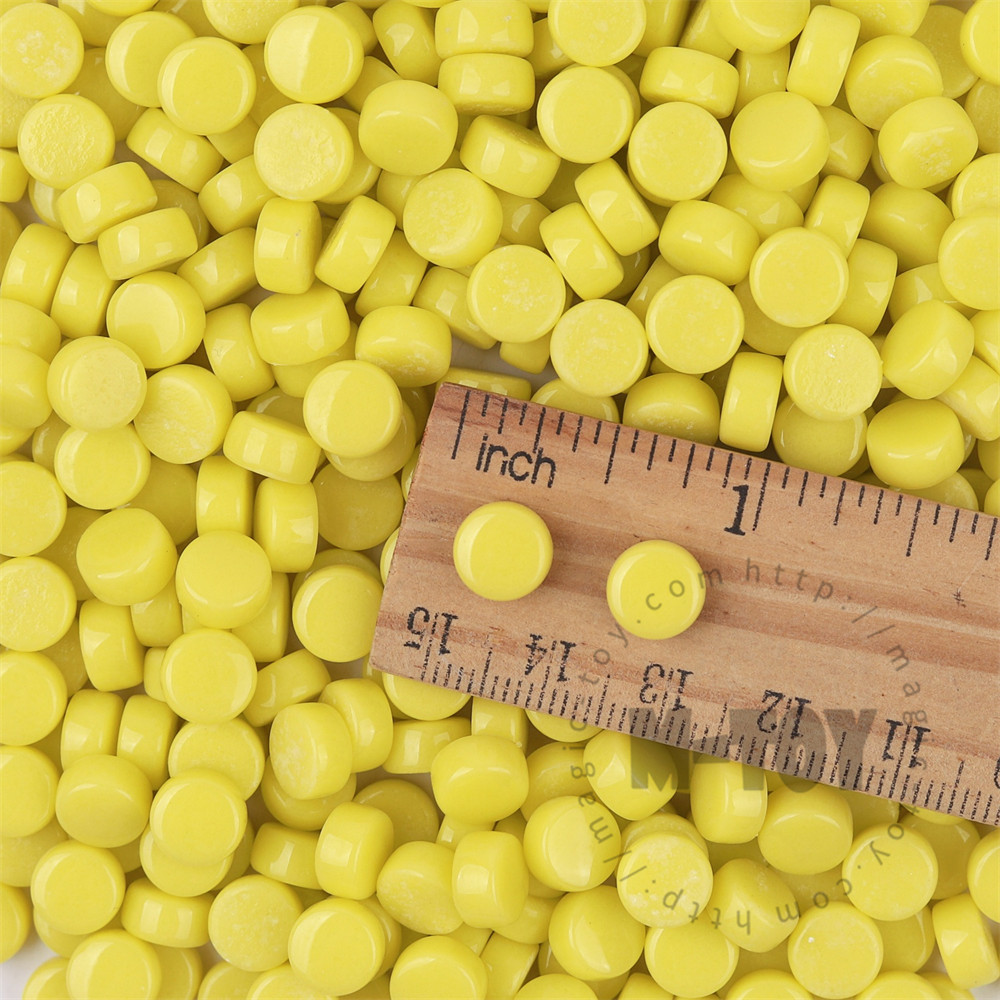 Yellow Mini Round Glass Mosaic 8SR50