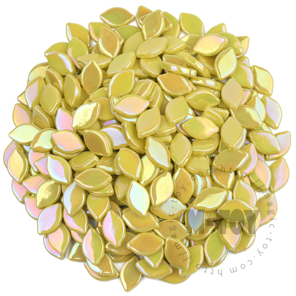 Iridescent Yellow Small Petals Glass Mosaic SMBI50