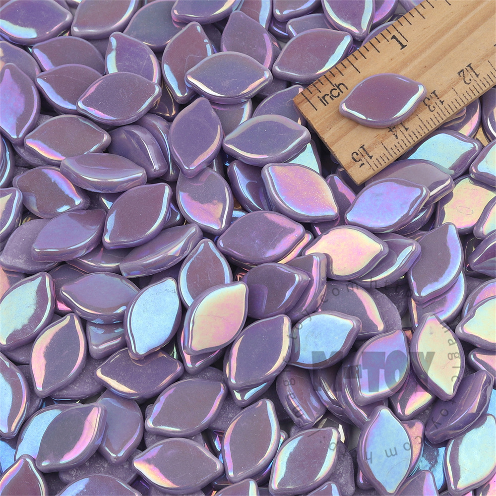 Iridescent Purple Small Petals Glass Mosaic SMBI62