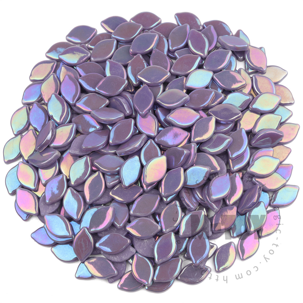 Iridescent Purple Small Petals Glass Mosaic SMBI62