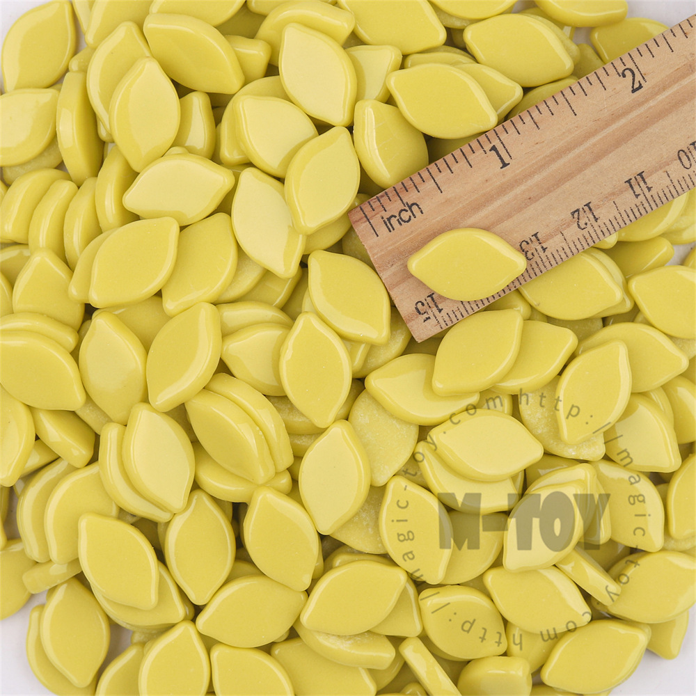 Glossy Yellow Small Petals Glass Mosaic SMBG50