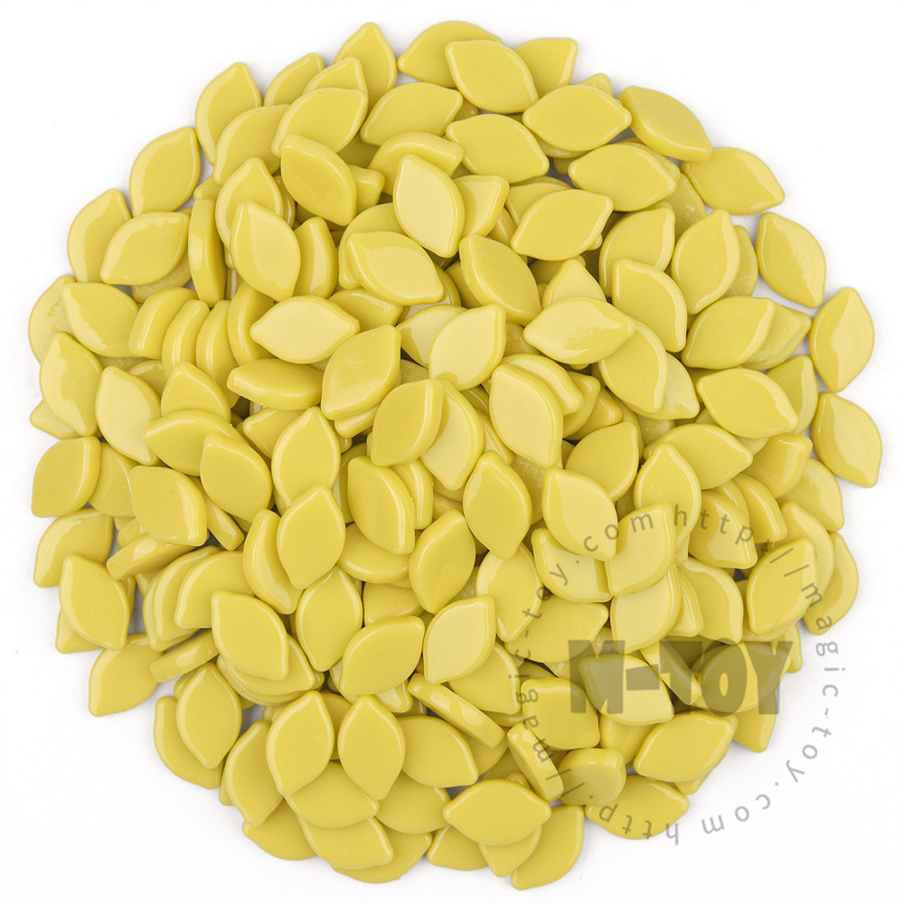 Glossy Yellow Small Petals Glass Mosaic SMBG50