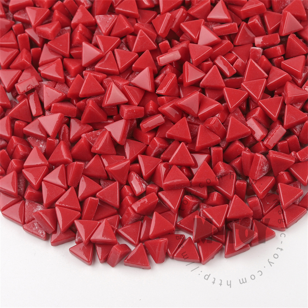 Red Mini Triangle Glass Mosaic 10SJG16