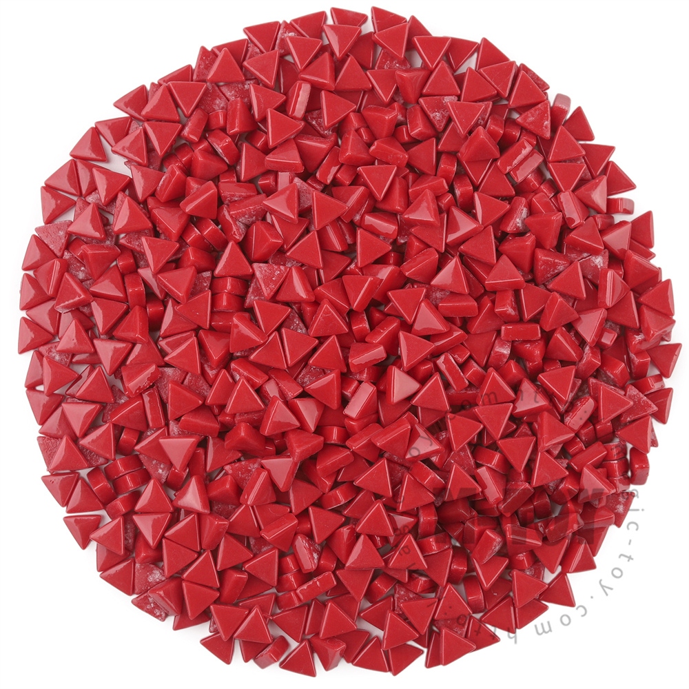 Red Mini Triangle Glass Mosaic 10SJG16