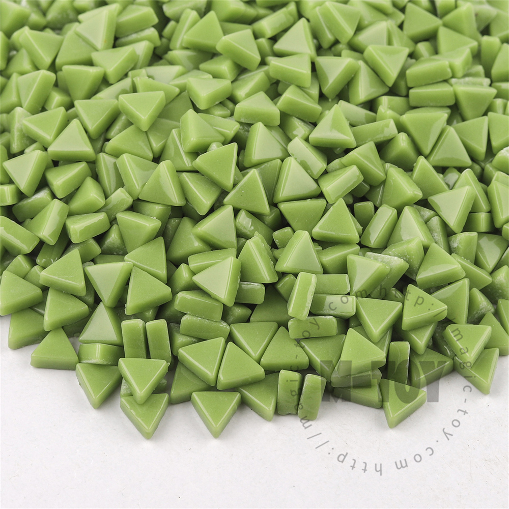 Green Mini Triangle Glass Mosaic 10SJG47