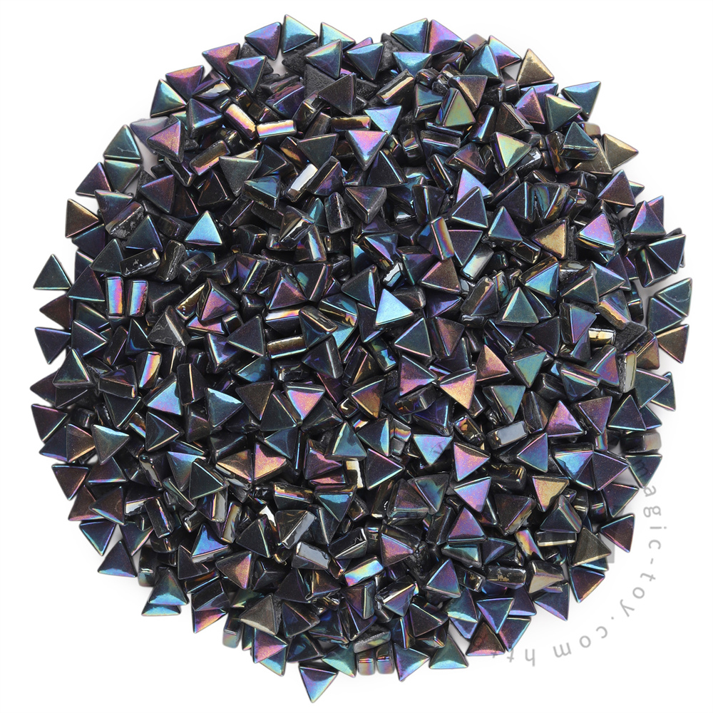 Black Mini Triangle Glass Mosaic 10SJI56