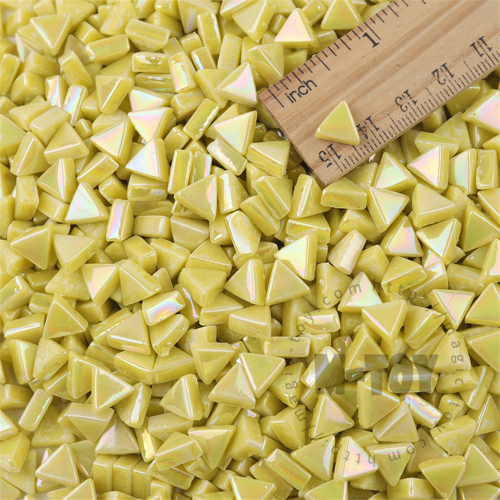 Yellow Mini Triangle Glass Mosaic 10SJI50